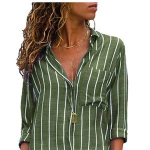 Women's Stripes Button Down Shirts